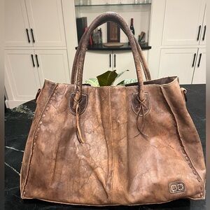 Bed Stu Rockaway Zip bag in taupe/gray